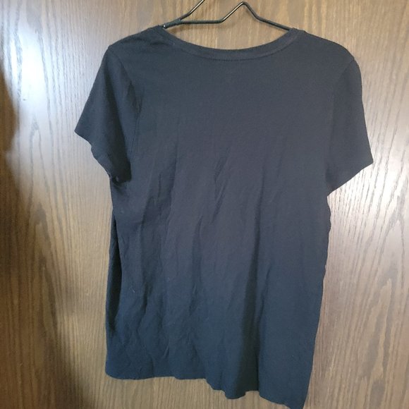 GAP Black Scoop Neck Favorite Tee Size Large - Picture 5 of 11
